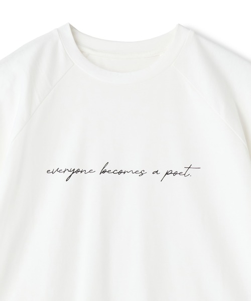 Nowadays(ナウアデイズ)の「ドライタッチコットンロゴTシャツ(Tシャツ/カットソー・レディース・ブラック/ホワイト/ブルー・FREE)」の5枚目の写真
