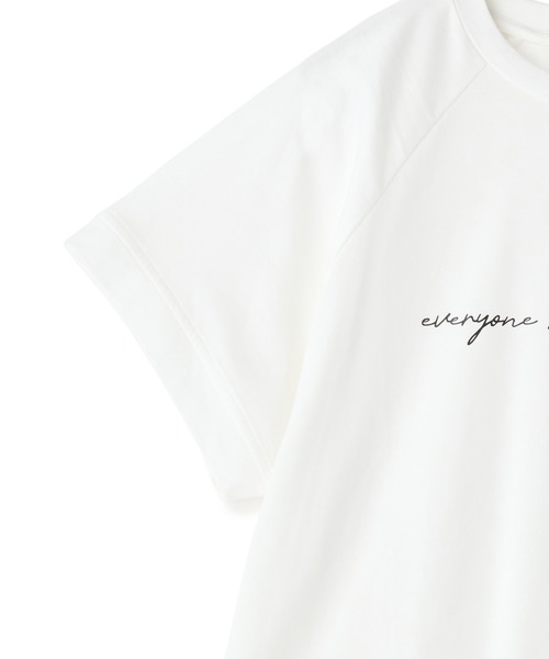 Nowadays(ナウアデイズ)の「ドライタッチコットンロゴTシャツ(Tシャツ/カットソー・レディース・ブラック/ホワイト/ブルー・FREE)」の7枚目の写真