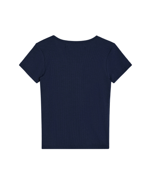 Rest&Recreation(レストアンドレクリエーション)の「WRAP HALF SLEEVE TOP - NAVY(Tシャツ/カットソー・レディース・その他・ONE)」の2枚目の写真