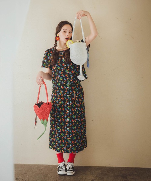Three Four Time(スリーフォータイム)の「【Casselini】Happy crochet Basket(ショルダーバッグ・レディース・ホワイト/レッド・FREE)」の22枚目の写真