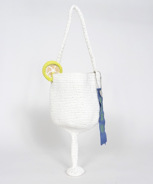 Three Four Time(スリーフォータイム)の「【Casselini】Happy crochet Basket(ショルダーバッグ・レディース・ホワイト/レッド・FREE)」の7枚目の写真