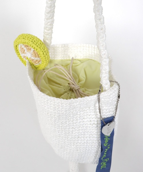 Three Four Time(スリーフォータイム)の「【Casselini】Happy crochet Basket(ショルダーバッグ・レディース・ホワイト/レッド・FREE)」の8枚目の写真