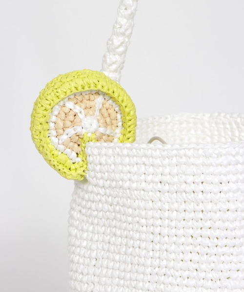 Three Four Time(スリーフォータイム)の「【Casselini】Happy crochet Basket(ショルダーバッグ・レディース・ホワイト/レッド・FREE)」の10枚目の写真