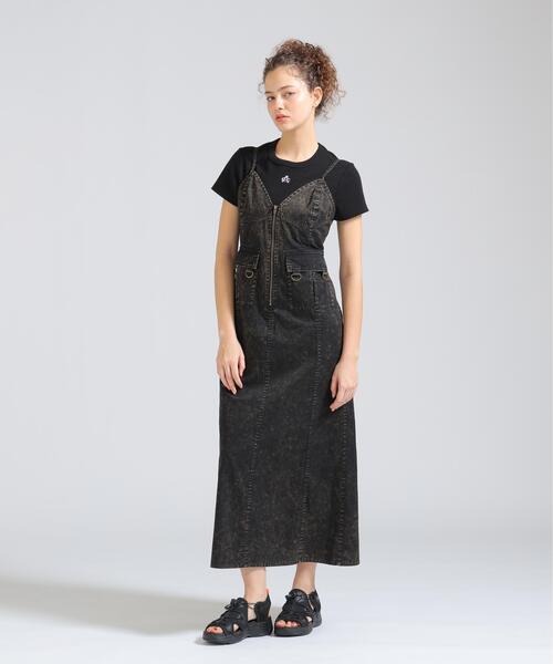 AVIREX（アヴィレックス）の「ACID WASH CAMISOLE DRESS（ワンピース・レディース・ブルー/ブラック・S/M）」の2枚目の写真