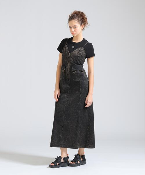AVIREX（アヴィレックス）の「ACID WASH CAMISOLE DRESS（ワンピース・レディース・ブルー/ブラック・S/M）」の3枚目の写真
