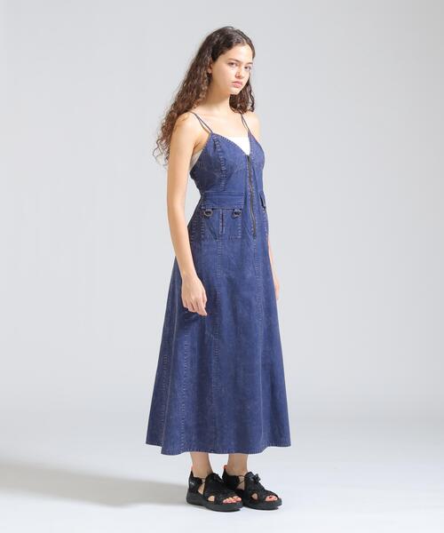 AVIREX（アヴィレックス）の「ACID WASH CAMISOLE DRESS（ワンピース・レディース・ブルー/ブラック・S/M）」の8枚目の写真