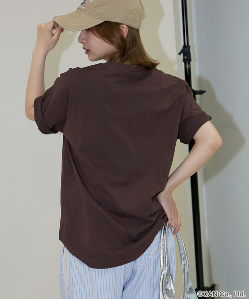 PUBLUX(パブリュクス)の「PUBLUX/パブリュクス BETTY'S BLUE フロッキー ロゴ Tシャツ 限定展開(Tシャツ/カットソー・レディース・ライトグレー/ブラック/ピンク/ブラウン・フリ-)」の21枚目の写真