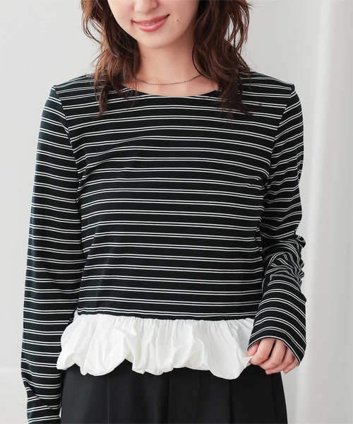 titivate(ティティベイト)の「チビバルーン長袖トップス(Tシャツ/カットソー・レディース・アイボリー/チャコール/ブラウン/ブラック・M/L)」の16枚目の写真