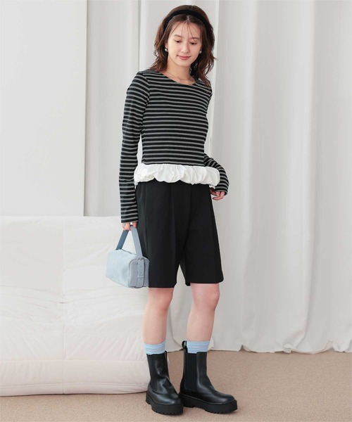 titivate(ティティベイト)の「チビバルーン長袖トップス(Tシャツ/カットソー・レディース・アイボリー/チャコール/ブラウン/ブラック・M/L)」の17枚目の写真