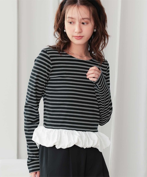 titivate(ティティベイト)の「チビバルーン長袖トップス(Tシャツ/カットソー・レディース・アイボリー/チャコール/ブラウン/ブラック・M/L)」の18枚目の写真