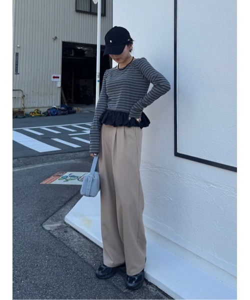 titivate(ティティベイト)の「チビバルーン長袖トップス(Tシャツ/カットソー・レディース・アイボリー/チャコール/ブラウン/ブラック・M/L)」の6枚目の写真