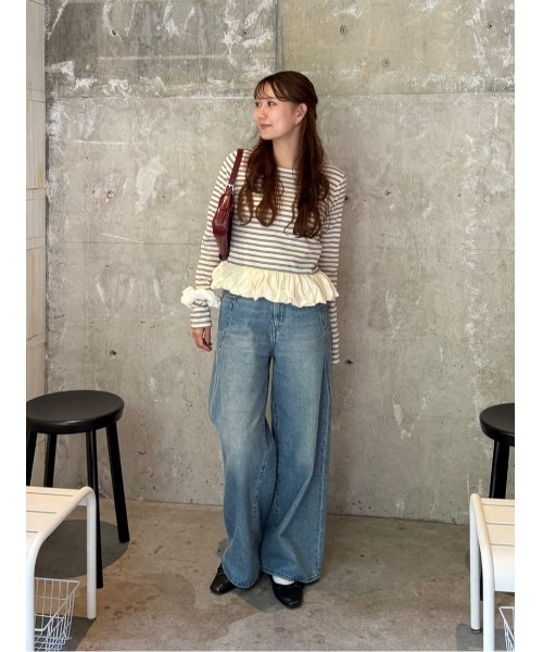 titivate(ティティベイト)の「チビバルーン長袖トップス(Tシャツ/カットソー・レディース・アイボリー/チャコール/ブラウン/ブラック・M/L)」の8枚目の写真
