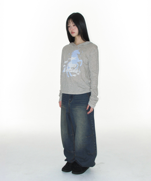 AMESWORLDWIDE(アメスワールドワイド)の「STITCH BALLOON FIT DENIM PANTS BLUE(デニムパンツ・レディース・その他・LARGE/MEDIUM/SMALL)」の6枚目の写真