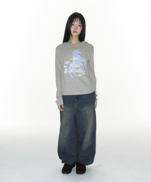 AMESWORLDWIDE(アメスワールドワイド)の「STITCH BALLOON FIT DENIM PANTS BLUE(デニムパンツ・レディース・その他・LARGE/MEDIUM/SMALL)」の7枚目の写真