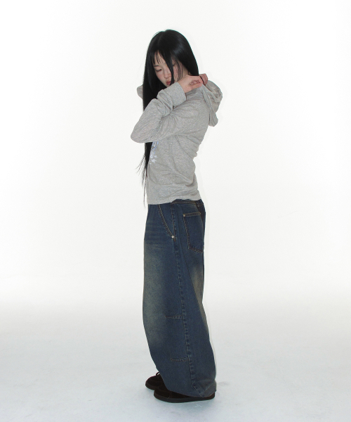 AMESWORLDWIDE(アメスワールドワイド)の「STITCH BALLOON FIT DENIM PANTS BLUE(デニムパンツ・レディース・その他・LARGE/MEDIUM/SMALL)」の8枚目の写真