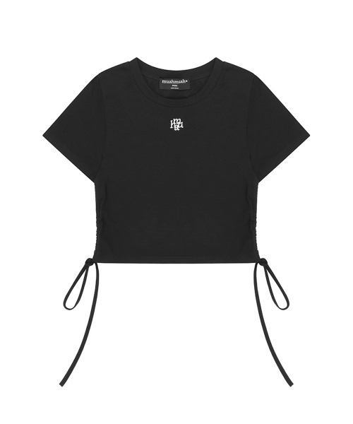 muahmuah（ムーアムーア）の「ストリングシルケットロゴ半袖Tシャツ [2カラー]（Tシャツ/カットソー・レディース・ブラック/ホワイト・FREE）」の22枚目の写真