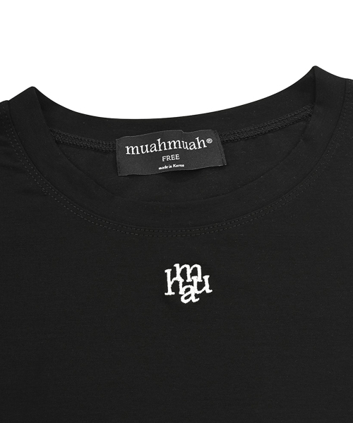 muahmuah（ムーアムーア）の「ストリングシルケットロゴ半袖Tシャツ [2カラー]（Tシャツ/カットソー・レディース・ブラック/ホワイト・FREE）」の21枚目の写真