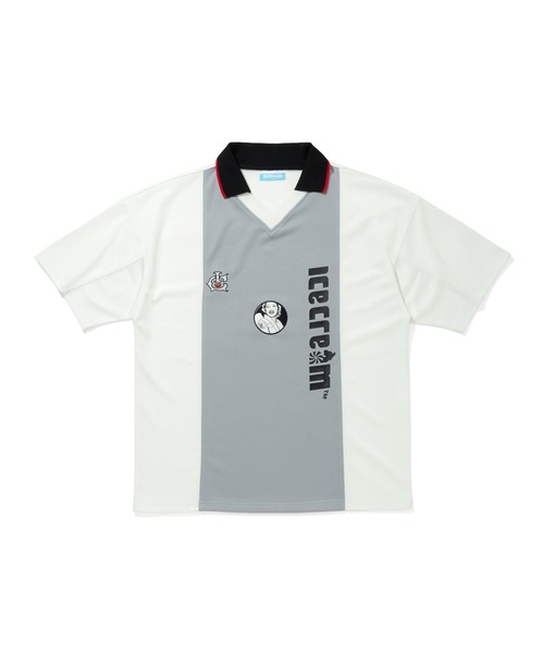 ICECREAM(アイスクリーム)の「FOOTBALL SHIRT(Tシャツ/カットソー・メンズ・ホワイト/グレー/ネイビー・MEDIUM/LARGE)」の2枚目の写真