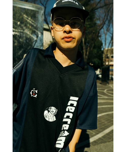 ICECREAM(アイスクリーム)の「FOOTBALL SHIRT(Tシャツ/カットソー・メンズ・ホワイト/グレー/ネイビー・MEDIUM/LARGE)」の7枚目の写真