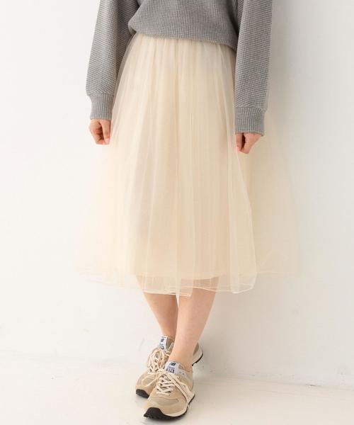 Another Edition（アナザーエディション）の「チュールスカート/AEBFC チュール SK◆（スカート・レディース・ライトグレー/ナチュラル/オリーブ/ブラック・FREE）」の3枚目の写真