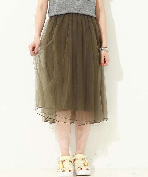 Another Edition（アナザーエディション）の「チュールスカート/AEBFC チュール SK◆（スカート・レディース・ライトグレー/ナチュラル/オリーブ/ブラック・FREE）」の4枚目の写真