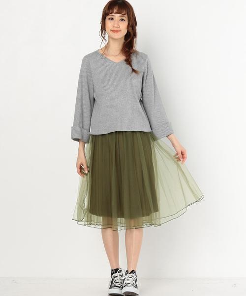 Another Edition（アナザーエディション）の「チュールスカート/AEBFC チュール SK◆（スカート・レディース・ライトグレー/ナチュラル/オリーブ/ブラック・FREE）」の8枚目の写真