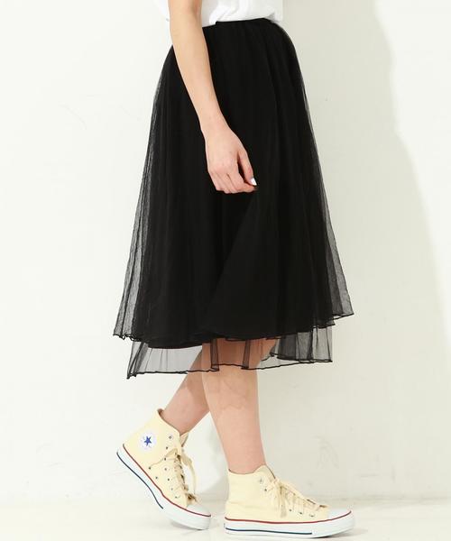 Another Edition（アナザーエディション）の「チュールスカート/AEBFC チュール SK◆（スカート・レディース・ライトグレー/ナチュラル/オリーブ/ブラック・FREE）」の19枚目の写真