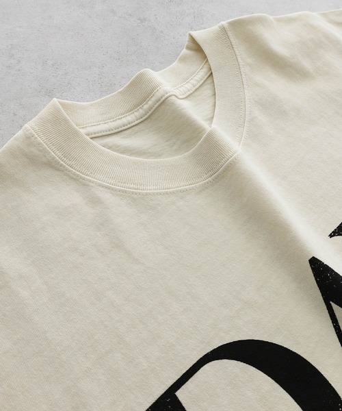 andme（アンドミー）の「ピグメント加工ビッグロゴプリントTシャツ（Tシャツ/カットソー・レディース・チャコールグレー/キナリ/ブラウン・M）」の14枚目の写真