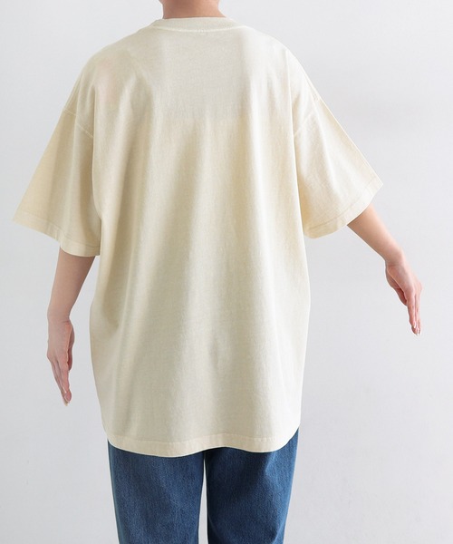 andme（アンドミー）の「ピグメント加工ビッグロゴプリントTシャツ（Tシャツ/カットソー・レディース・チャコールグレー/キナリ/ブラウン・M）」の22枚目の写真