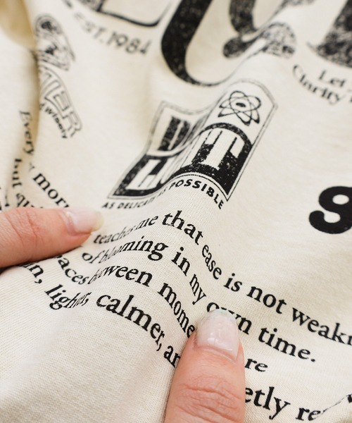 andme（アンドミー）の「ピグメント加工ビッグロゴプリントTシャツ（Tシャツ/カットソー・レディース・チャコールグレー/キナリ/ブラウン・M）」の17枚目の写真