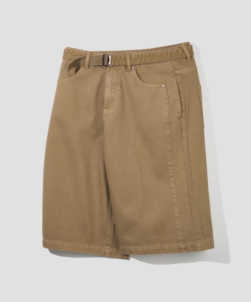 AGOD（エージーオーディー）の「ベルト付きインシジョンコットンバミューダパンツ[ベージュ]（その他パンツ・レディース・その他・MEDIUM/LARGE）」の4枚目の写真