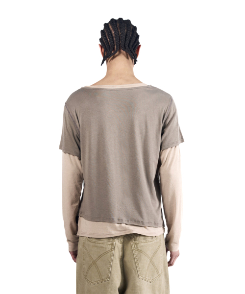 AAKAM(アーカム)の「Contrast Layered Long Sleeve (Khaki)(Tシャツ/カットソー・レディース・その他・1/2)」の10枚目の写真