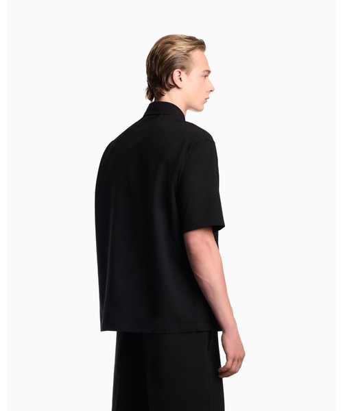EMPORIO ARMANI(エンポリオアルマーニ)の「【エンポリオ アルマーニ】レギュラーフィット ダウンシャツ シアサッカー(シャツ/ブラウス・メンズ・ブラック・SMALL/MEDIUM/LARGE/X-SMALL/X-LARGE)」の3枚目の写真