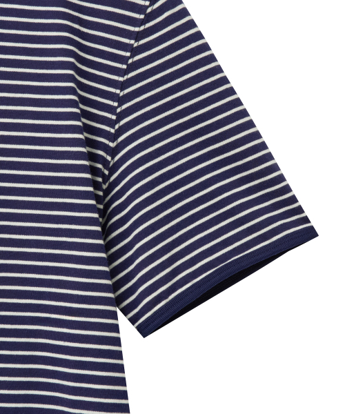 NOIRER(ノイア)の「コットンピンストライプTシャツ(ネイビーホワイト)(Tシャツ/カットソー・メンズ・その他・48/50/52)」の4枚目の写真