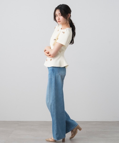 AJUGA.(アジュガ)の「ストレッチカーブデニムパンツ(デニムパンツ・レディース・ブラック/ライトブルー・M/S)」の14枚目の写真