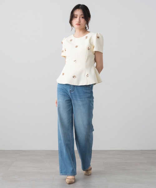 AJUGA.(アジュガ)の「ストレッチカーブデニムパンツ(デニムパンツ・レディース・ブラック/ライトブルー・M/S)」の12枚目の写真
