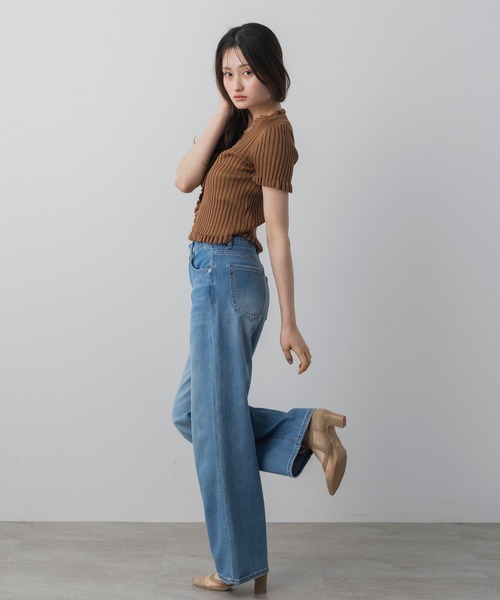 AJUGA.(アジュガ)の「ストレッチカーブデニムパンツ(デニムパンツ・レディース・ブラック/ライトブルー・M/S)」の22枚目の写真