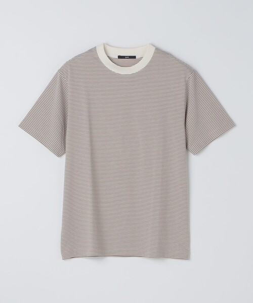 SHIPS(シップス)の「SHIPS:〈消臭〉Deo-Papi(R) ボーダー ショートスリーブ Tシャツ(Tシャツ/カットソー・メンズ・ベージュ/ライトグリーン/ネイビー・LARGE/MEDIUM/SMALL/X-LARGE)」の2枚目の写真