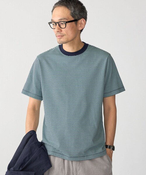 SHIPS(シップス)の「SHIPS:〈消臭〉Deo-Papi(R) ボーダー ショートスリーブ Tシャツ(Tシャツ/カットソー・メンズ・ベージュ/ライトグリーン/ネイビー・LARGE/MEDIUM/SMALL/X-LARGE)」の17枚目の写真