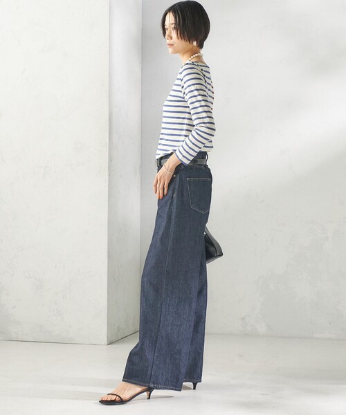SHIPS(シップス)の「【SHIPS別注】Le minor: バイカラー ボートネック プルオーバー(Tシャツ/カットソー・レディース・マルチ・ONE SIZE)」の4枚目の写真