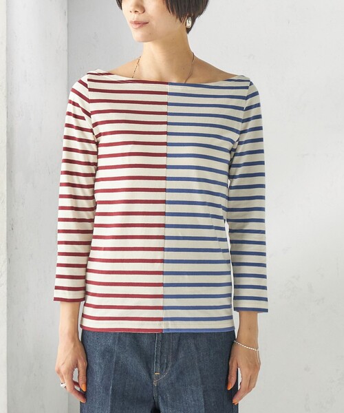 SHIPS(シップス)の「【SHIPS別注】Le minor: バイカラー ボートネック プルオーバー(Tシャツ/カットソー・レディース・マルチ・ONE SIZE)」の18枚目の写真