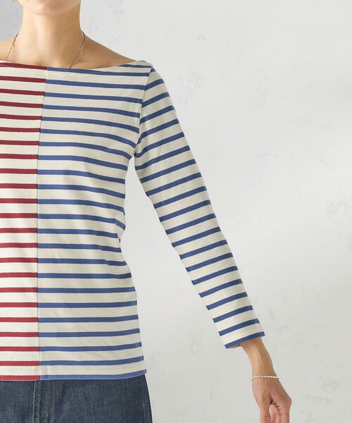 SHIPS(シップス)の「【SHIPS別注】Le minor: バイカラー ボートネック プルオーバー(Tシャツ/カットソー・レディース・マルチ・ONE SIZE)」の21枚目の写真