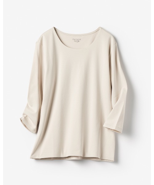 DoCLASSE( ドゥクラッセ)の「ジュエルネックN/7分袖・DoT(Tシャツ/カットソー・レディース・ダークネイビー/ダークブラウン/チャコール/ブラック/ライトグレー/ライトピンク/ホワイト/ブルー・L/M/S/LL/3L)」の11枚目の写真