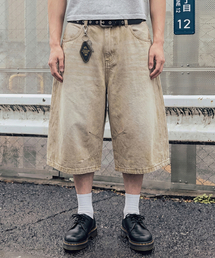 ANOLORCODE（アノローコード）の「デュカーブドハーフデニムパンツ（ベージュ）（その他パンツ）」