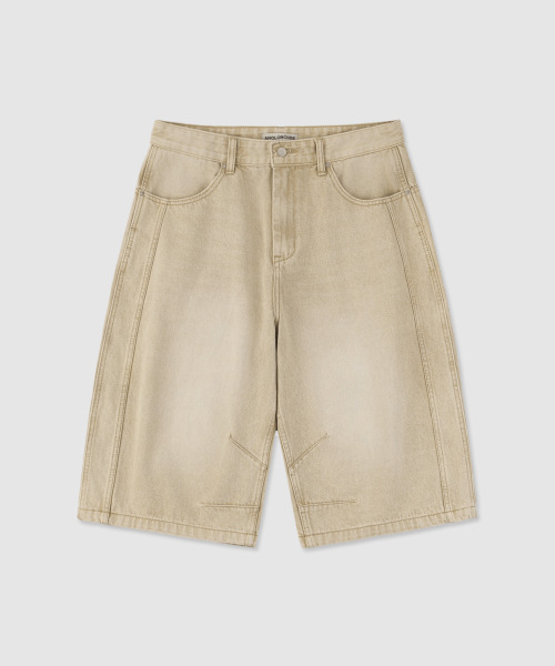 ANOLORCODE（アノローコード）の「デュ カーブド ハーフデニムパンツ (ベージュ)（その他パンツ・レディース・その他・SMALL/MEDIUM/LARGE）」の2枚目の写真