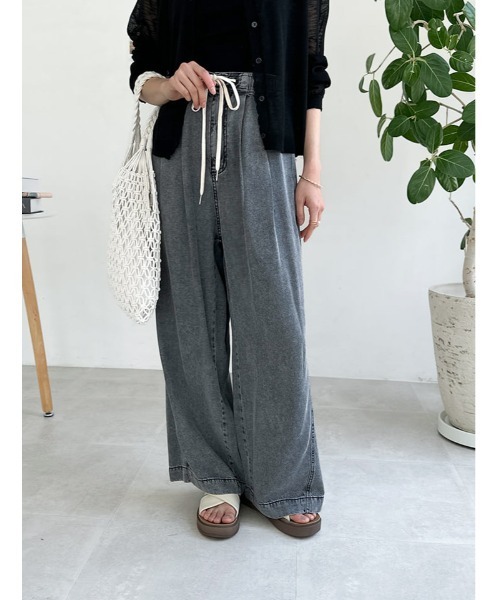 fifth(フィフス)の「セルロースデニムドロストイージーパンツ(その他パンツ・レディース・ブラック/ブルー・M)」の15枚目の写真