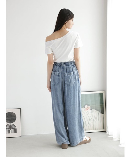 fifth(フィフス)の「セルロースデニムドロストイージーパンツ(その他パンツ・レディース・ブラック/ブルー・M)」の9枚目の写真