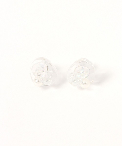 GLOBAL WORK(グローバルワーク)の「MADE IN JAPAN/クリアピアス/899418(ピアス(両耳用)・レディース・ライトブルー/パープル系その他2/ブラウン/ホワイト・FREE)」の2枚目の写真