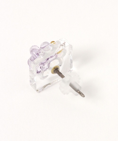 GLOBAL WORK(グローバルワーク)の「MADE IN JAPAN/クリアピアス/899418(ピアス(両耳用)・レディース・ライトブルー/パープル系その他2/ブラウン/ホワイト・FREE)」の5枚目の写真