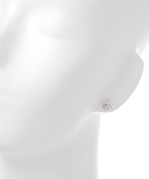 GLOBAL WORK(グローバルワーク)の「MADE IN JAPAN/クリアピアス/899418(ピアス(両耳用)・レディース・ライトブルー/パープル系その他2/ブラウン/ホワイト・FREE)」の8枚目の写真